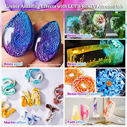 LET'S RESIN White Alcohol Ink for Resin, Alcohol Ink,2 Bottles Each 3.5oz,Adjustable Alcohol-Based Ink,White Pigment for EpoxyResin,Resin Petri,Tumblers, Resina Art