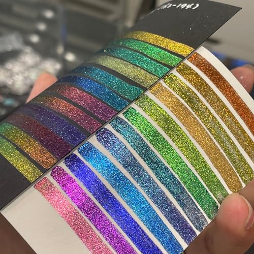 IUILE Handmade Watercolor Paints - Vivid Quarter Pan Set (12 colors) - color: Vivid