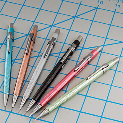 Pentel Sharp Mechanical Pencil, (0.7mm), Medium Line, Metallic Barrel, Assorted Colors, Pack of 3 (P207MBP3M)