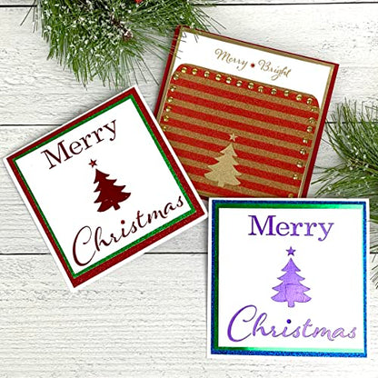 The Crafters Workshop Stencils, Reusable for Crafts, Art, Greeting Cards, Paint or Mixed Media, 2 Pk, 6" x 6", Merry Tree/Reindeer Joy - style: Merry Tree / Reindeer Joy