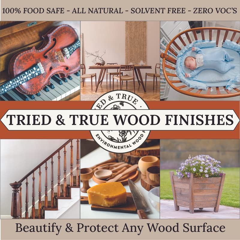 Tried & True Superior Varnish Oil Wood Finish, Quart - Natural Pine Resin & Linseed Oil, Ideal for Interior Furniture, Tables, Countertops - Non-Toxic, Scratch Resistant & Durable - size: Quart