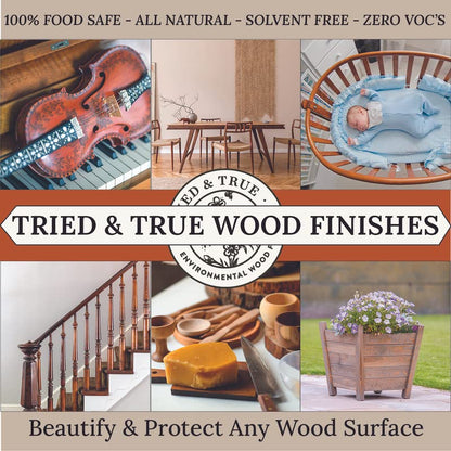 Tried & True Superior Varnish Oil Wood Finish, Quart - Natural Pine Resin & Linseed Oil, Ideal for Interior Furniture, Tables, Countertops - Non-Toxic, Scratch Resistant & Durable - size: Quart