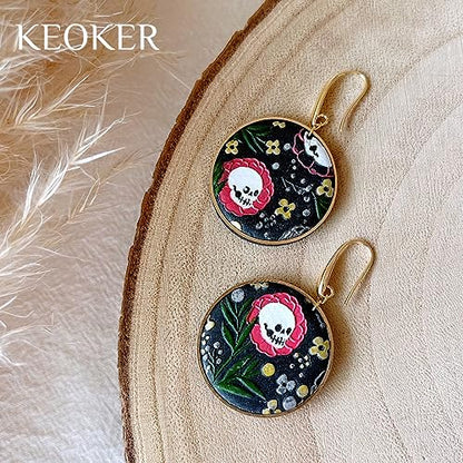 Keoker Texture Sheets for Polymer Clay, Clay Texture Mat for Making Earrings Jewerly, Halloween Polymer Clay Earrings Tools (No.3) - color: Fall polymer clay texture sheets 3