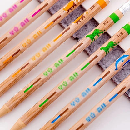 15Pcs Imitation Wood Automatic Pencil Writing Tools Offices School Supplies Student Gift