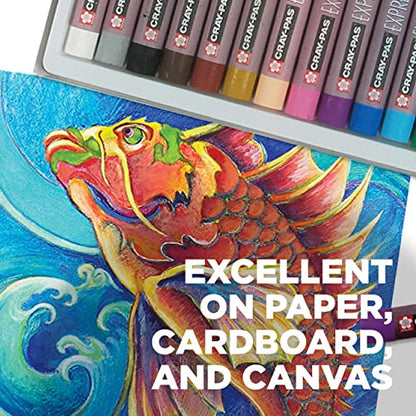 SAKURA Cray-Pas Specialist Oil Pastel Set - Premium Quality Pigments- 50 Colors & Expressionist Oil Pastel Set - Soft Oil Pastels for Artists - 50 Sticks