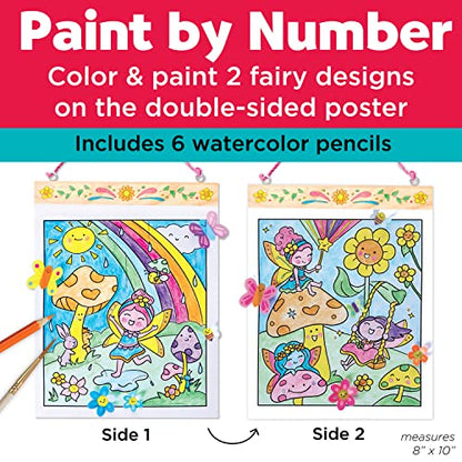 Faber-Castell Paint by Number Fairy Friends Pets - Kids Watercolor Fairies Toys for Ages 6-8+ - style: Fairy Friends