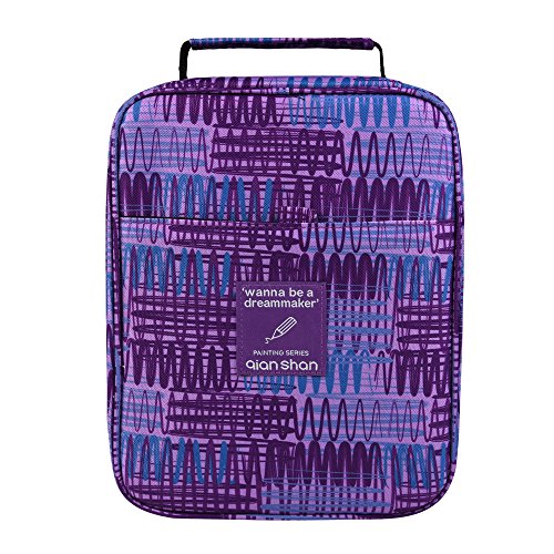 qianshan Pencil Case Holder Slot - Holds 202 Colored Pencils or 136 Gel Pens with Zipper Closure - Large Capacity Pen Organizer for Watercolor Pens or Markers - Perfect for Beginner and Artist Purple - color: purple
