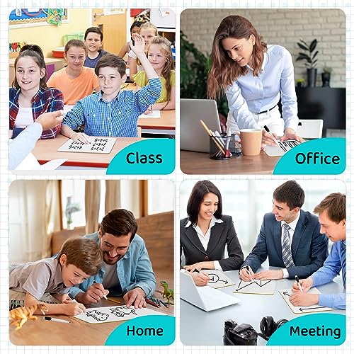 UPGREY Dry Erase Boards, Small Whiteboard 20 Pack 9"X12" Double-Sided Mini Whiteboards for Kids Lapboards with 24 Pens+24 Erasers+24 Pen Clips for Students, Teachers, Class, Office