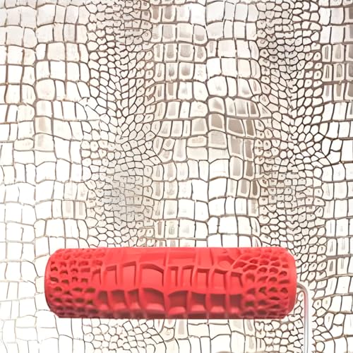 7"DIY Patterned Paint Roller | Decorative Art Texture Roller | Embossing Texture Rubber Roller Painting Supplies | Pattern Art Texture Tools for Household Wall Painting (BK324R) - style: BK324R