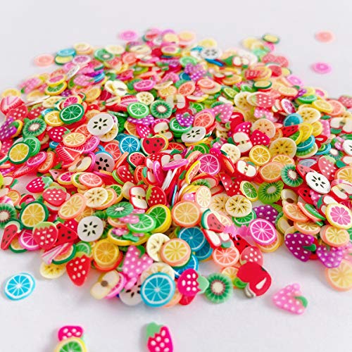 3000 PCS Polymer Fruit Slices Nail Art Slice for DIY 3D Polymer Slices Making for Nail Art（Fruit Slices） - color: Fruit