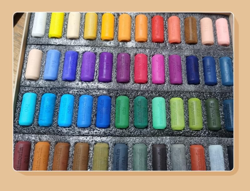 Soft Pastels for Artists Highly Pigmented Sticks 48 Vibrant Colors Professional Grade Art Supplies Smooth Blendable Pastels Set for Drawing,Painting Artists,Beginner
