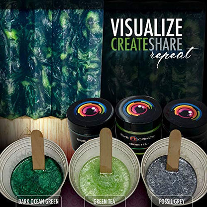 Eye Candy Pigments Premium Green Mica Powder - Dark Ocean Green (50gr) - for Epoxy, Resin, Soap, Paint, Woodworking, Acrylic Pouring, Bath Bombs, Fishing Lures - DIY Arts and Crafts Additive - color: Dark Ocean Green