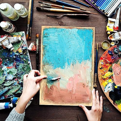 JOIKIT 10 Pack 9 x 12 Inch Wood Canvas Panels, Wooden Canvas Board Unfinished Wood Cradled Painting Panel Boards, Artist Wooden Canvases for Burning, Pouring, String Art, Crafts - size: 9 x 12 inch 10PCS