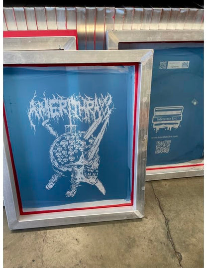Custom Silk screen, Pre-Burned silk screen 20"x24"