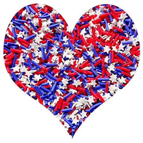 EHOPE Fake Sprinkles Resin Sprinkles Fake Candy Sprinkles Clay Sprinkles Polymer Sprinkles Polymer Clay Slices for Nail Art DIY Crafts Cake Phone Case(40G-Blue Sugar granules+ Stars-16) - color: 16-Blue Sugar granules+ Stars