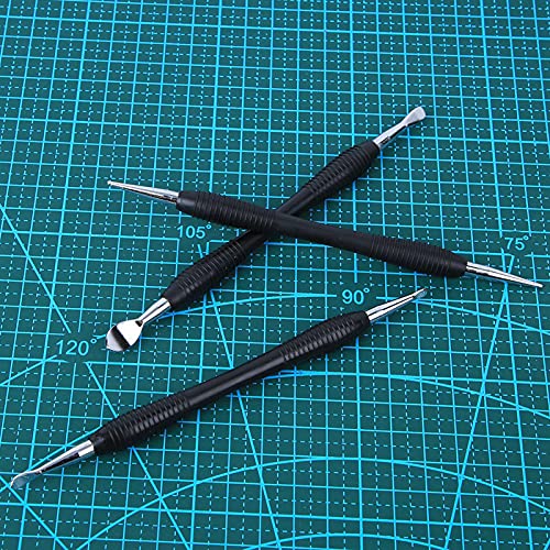 3PCs Carving Printing Tool Leather Craft Spoon Stylus Tool Set Kit Stationary Craft Collection Leather Carving Craft Kit