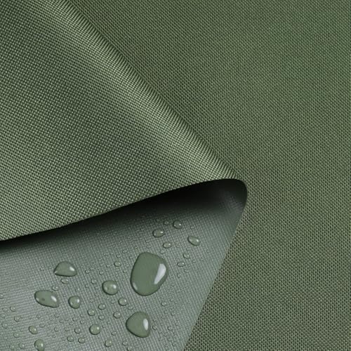 Waterproof Marine Canvas Fabric by The Yard 58" W 600D PVC Backing Water-Resistant Polyester Fabric Upholstery Material for Outdoor Indoor Marine Awning Tent Boat Furniture Cover, 5 Yards Army Green - color: Army Green, size: Pre Cut - 5 Yards