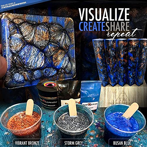 Eye Candy Pigments Premium Blue Mica Powder - Busan Blue (50gr) - for Epoxy, Resin, Soap, Paint, Woodworking, Acrylic Pouring, Bath Bombs, Fishing Lures - DIY Arts and Crafts Additive - color: Busan Blue