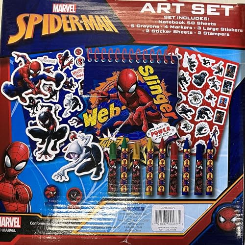 Creative Spiderman Complete Art Kit – Coloring, Painting & Drawing Supplies – Perfect for Home, School, Parties or Travel