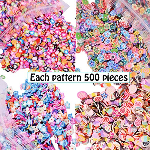 EHOPE Fruit Slices Polymer Clay Slice Fruit Nail Art Slices for Nail Art and Cellphone Decorations （5000 PCS）