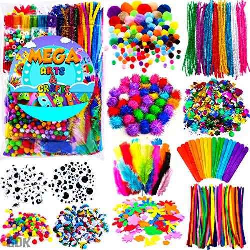 Goody King Arts and Crafts Supplies for Kids - 1170Pcs+ Craft Art Supply Kit for Toddlers Kids Craft Supplies & Materials Age 4 5 6 7 8 9 - Christmas D.I.Y. Crafting School Supplies - size: Xlarge