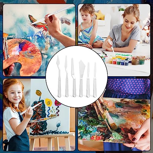 30Pcs Plastic Spatula Palette Knives, Palette Knife Set Thin and Flexible Art Knife Tools Pallet Knife for Acrylic Paint Painting Knife Mixing,Spreading,Scratching,Layering Colors,Watercolor Painting