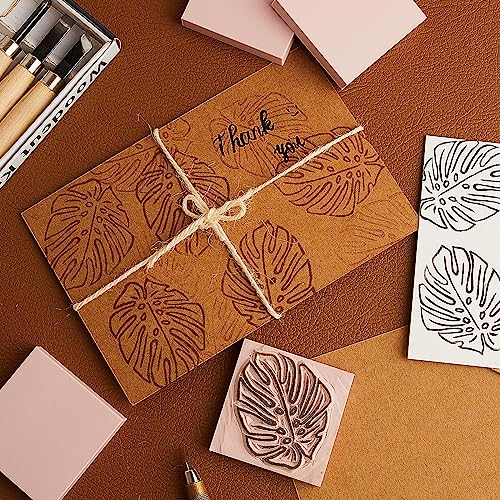 Frienda 12 Pcs 2" X 2" Rubber Carving Blocks Linoleum Blocks for Printmaking, Stamp Making, DIY Crafting, Scrapbook, Painting, Soft and Easy to Carve (Pink) - color: Pink