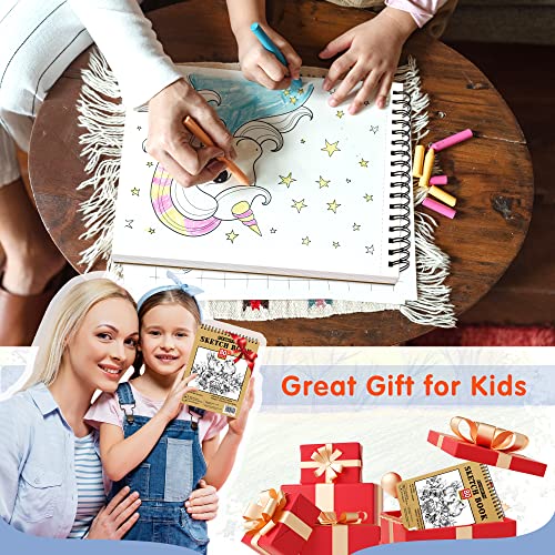 FIXSMITH 9"X12" Sketch Book | 160 Sheets (68 lb/100gsm) | 2 Pack Sketchbooks | Top Spiral Bound Artist Sketch Pad | Acid Free Drawing Pad | Ideal for Kids,Beginners,Artists &Painters | Bright White - color: Tan, size: 9"x12"-2 Pack