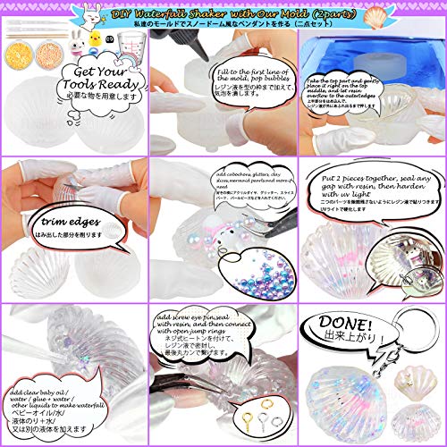 Funshowcase Resin Shaker Silicone Molds Pack Jewelry Supplies 132 Kits
