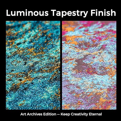 Funto Watercolor Journal, 6.3x6.3, 2 Pack, 24 Sheets Each, 100% Cotton Cold Press, 300gsm/140lb, Inner Paper Pocket, Art Supplies for Mixed Media - color: Gilded Lilac&Blue Gold