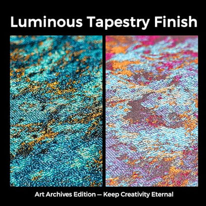 Funto Watercolor Journal, 6.3x6.3, 2 Pack, 24 Sheets Each, 100% Cotton Cold Press, 300gsm/140lb, Inner Paper Pocket, Art Supplies for Mixed Media - color: Gilded Lilac&Blue Gold