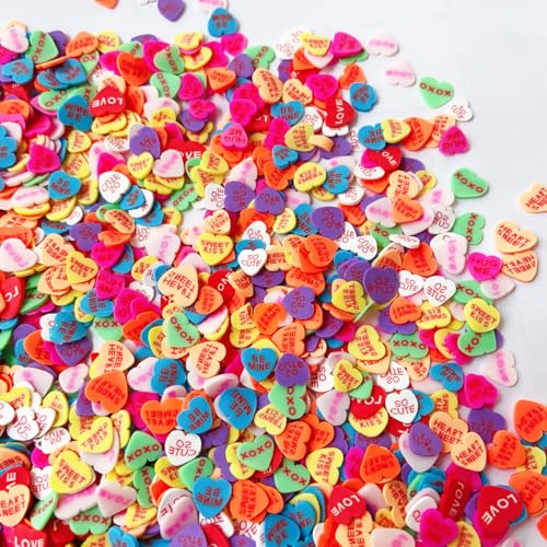 EHOPE Fake Sprinkles Clay Sprinkles Polymer Slices for Nail Art DIY Crafts Cake Phone Case (40G-Love Heart-47) - color: 47-Love Heart