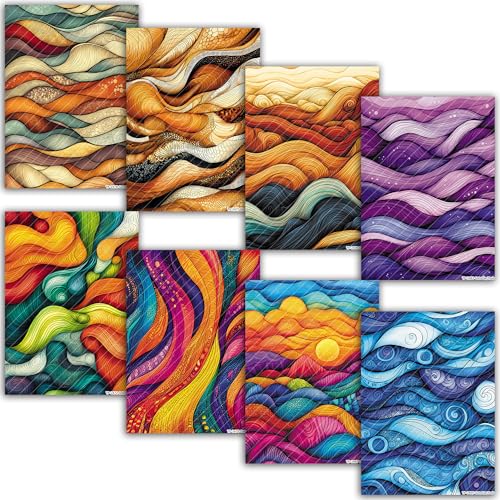 Polymer Clay Transfer Paper & Silk Screen Kit | 14 Piece Zentangle Design Bundle | 8 Water Soluble Transfer Sheets & 6 Reusable Silk Screens for Clay Earrings Jewelry Making Zen KIT - color: ZENTANGLE-KIT