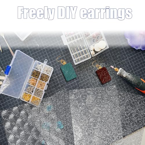 24 Pcs Polymer Clay Texture Sheets Boho Clay Fondant Texture Mats 17 x 25 Clay Texture Sheets for Pottery Earrings Jewelry Making