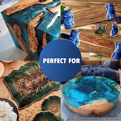 Shabebe Deep Pour Epoxy Resin 3 Gallon, 2 to 4 Inch Depth Clear Epoxy Resin Kit with Mixer, Bubble Free, Low Odor 2:1 Casting Resin for Table Top, Countertop, River Table, Wood Filler, Bar Top - size: 3 Gallon