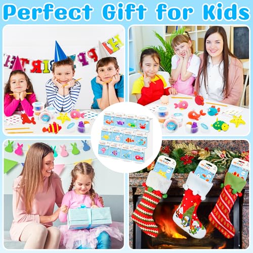LanMa Air Dry Clay Kit for Kids, 12 Pack Sea Animal Air-Dry Art Kits with Ultra Light & Soft Modeling Clay, Instructions, Sculpting Tools, Christmas Birthday Gifts for Boys Girls - color: Sea Animals