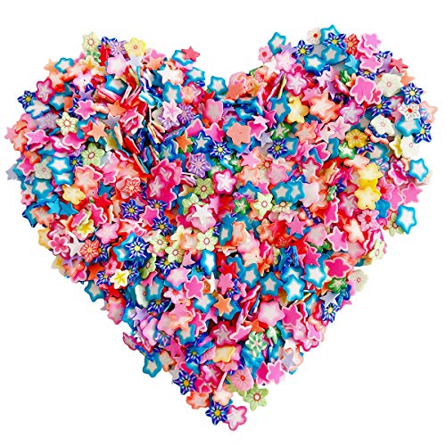 3000 PCS Polymer Fruit Slices Nail Art Slice for DIY 3D Polymer Slices Making for Nail Art (Pentagram Slices) - color: Pentagram