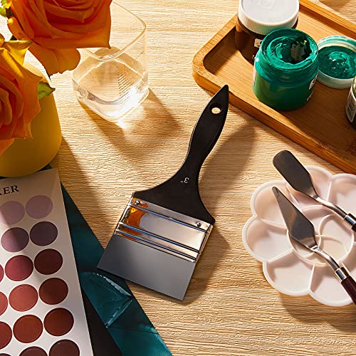 4 Pieces Silicone Paint Brush Set Color Shapers Silicone Brushes for Resin Painting Flat Paintbrush Acrylic and Water Based Tool(1.5/2/ 2.5/3 in Wide) - size: 1.5/ 2/ 2.5/ 3 In Wide