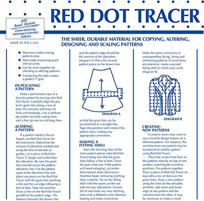 Red Dot Tracer HTC3210-1 – 46 Inches Wide, Non-Woven Precut Pattern Drafting Paper for Sewing, Copying, Altering, Designing & Scaling, 100% Polyester, in 2 Yard Package, Made in USA - size: 2 yards