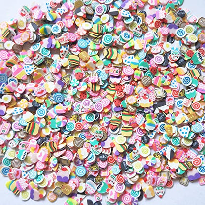 40g Mini Cakes Fimo Polymer Slices Adults Nails Slices Art Design Supplies DIY Craft (Cakes) - color: Cakes