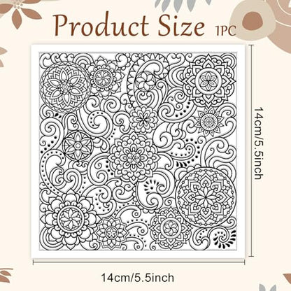 CHGCRAFT Polymer Clay Texture Sheets Mandala Scroll Pattern 5.5x5.5In | Silicone Texture Stamp Clay Mat for Jewelry and Earrings Making Tools - style: Scroll