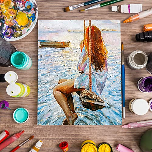 FIXSMITH Stretched Canvas for Painting- 8x10 Inch,Bulk Pack of 8,Primed,100% Cotton,5/8 Inch Profile of Super Value Pack for Acrylics,Oils & Other Painting Media - size: 8"x10"
