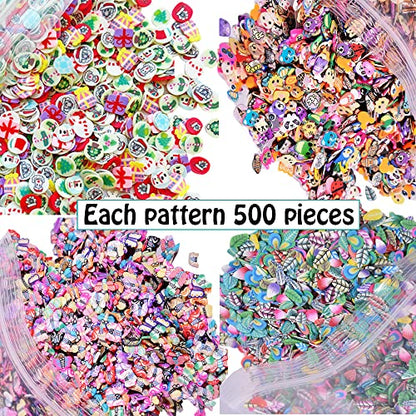 EHOPE Fruit Slices Polymer Clay Slice Fruit Nail Art Slices for Nail Art and Cellphone Decorations （5000 PCS）