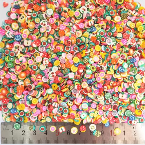 40g Mini Fruits fimo Polymer Adults Nails Slices Art Design Supplies DIY Craft (Fruits) - color: Fruits