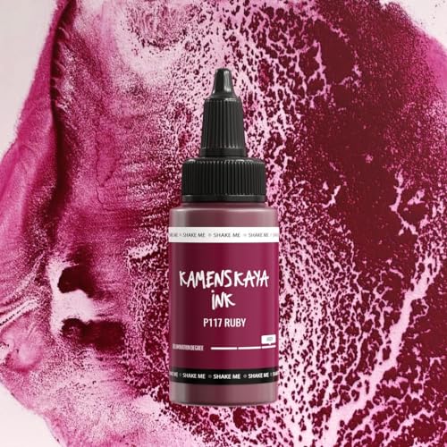 KAMENSKAYA Delaminating Alcohol Inks - Self-Splitting Alcohol Ink P-117 'Ruby' - 1 fl oz (30 ml) - color: P-117 'Ruby'