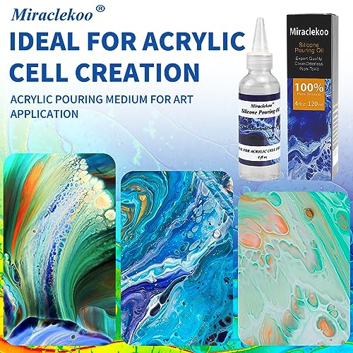 Silicone Pouring Oil Pure Silicone Oil for Creating Cell in Acrylic Paint Resin Pouring,4 Ounce - size: 4 Ounce (Pack of 1)