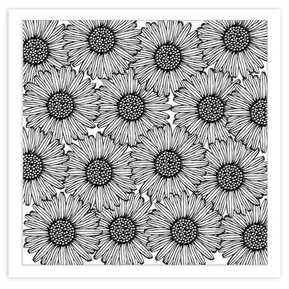 CHGCRAFT Wishing Flowers Polymer Clay Texture Sheets Silicone Texture Stamp Clay Texture Mat Modeling Pattern Pad Texture Sheets for Jewelry and Clay Earrings Tools, 5.5x5.5 inch - style: Wishing Flowers