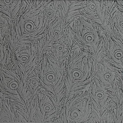 Peacock Feathers Clay Texture Roller 4" for Polymer Clay - color: Peacock Feathers Roller