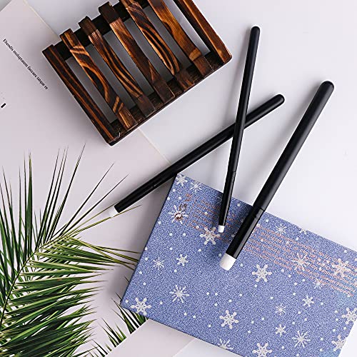 UNIMEIX Mini Blending Brushes for Card Making, Dry Brush Miniature Painting, Background Blender, Small Detailed Paint Watercolor Brushes (12 Pack) - color: Black