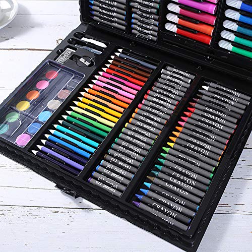 168-Piece Deluxe Art Set – Art Supplies for Drawing, Painting and More in a Plastic Case - Makes a Great Gift for Children and Adults